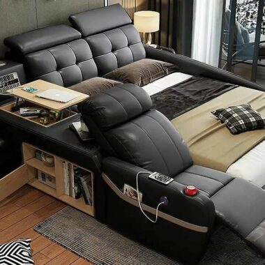 Luxury King Bed with Massage and Storage