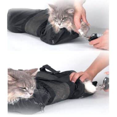 Premium Heavy Duty Cat Grooming Bag: Adjustable Restraint for Professionals.