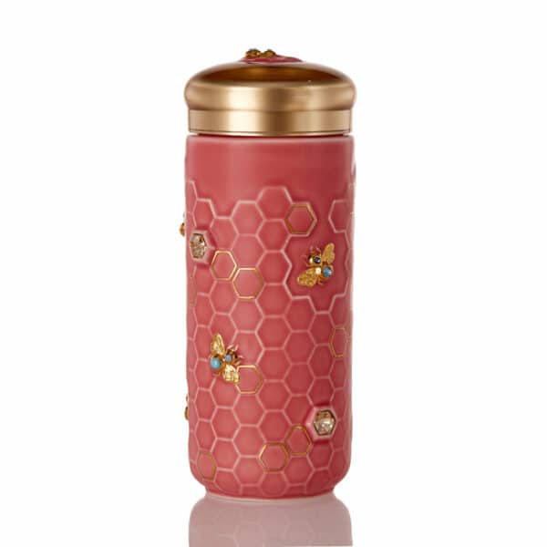 Honey Bee Travel Mug with Crystal Accents – Stylish and Sustainable Tumbler for On-the-Go Bliss