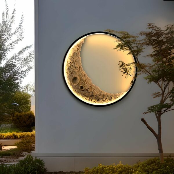 Luminous Lunar Delight: Illuminate Your Space with the Enchanting Glow of our 3D Moon Indoor & Outdoor Wall Lamp