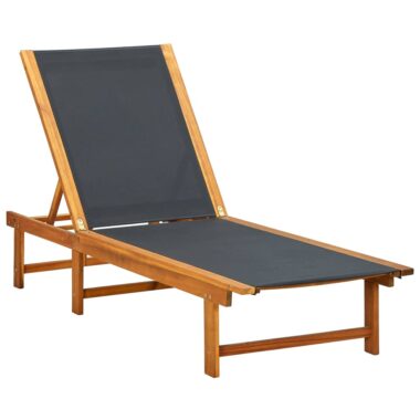 Outdoor Sun Lounger Solid Wood