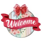 Personalized Front Door Welcome Sign - Add a Warm Greeting to Your Home | Customizable Entryway Decor for a Stylish Welcome | Handcrafted Door Sign