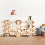 Versatile and Stylish Modular Shelving in Natural Finish - Transform Your Space with Customizable Storage Solutions