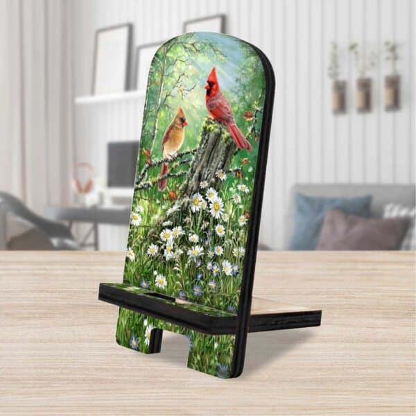 Cardinals Appear When Angels Are Near Cell Phone Stand - Inspiring Décor for a Touch of Serenity and Style