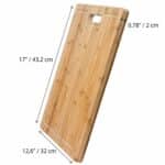 Premium Extra Large Bamboo Cutting Board with Juice Groove and 3 Compartments - Stylish Wood Serving Tray for Effortless Meal Prep