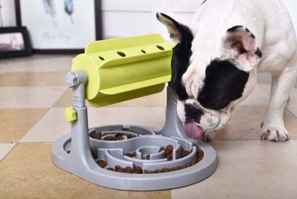 Boost Canine Intelligence with our Interactive Rotating Slow Dog Feeder Enhance IQ and Health Through Engaging Mealtime
