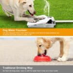 Step-On Dog Water Fountain: Outdoor Pet Water Dispenser with Activated Sprinkler for Instant Hydration