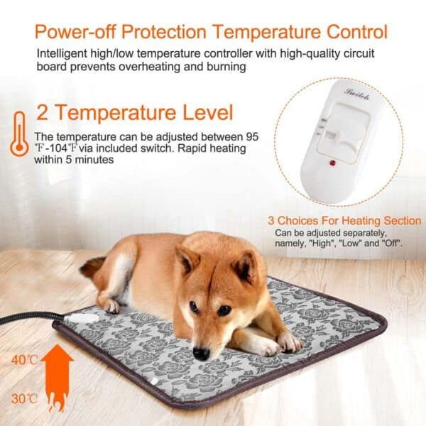 Keep Your Furry Friends Cozy: Waterproof Adjustable Pet Heating Pad - Electric Warming Mat for Dogs and Cats