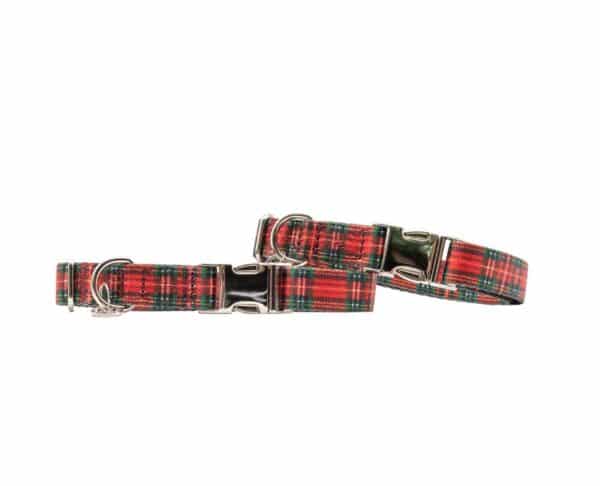Premium Adjustable Red Plaid Collar with Quick Release Metal Alloy - Perfect for Stylish Pets